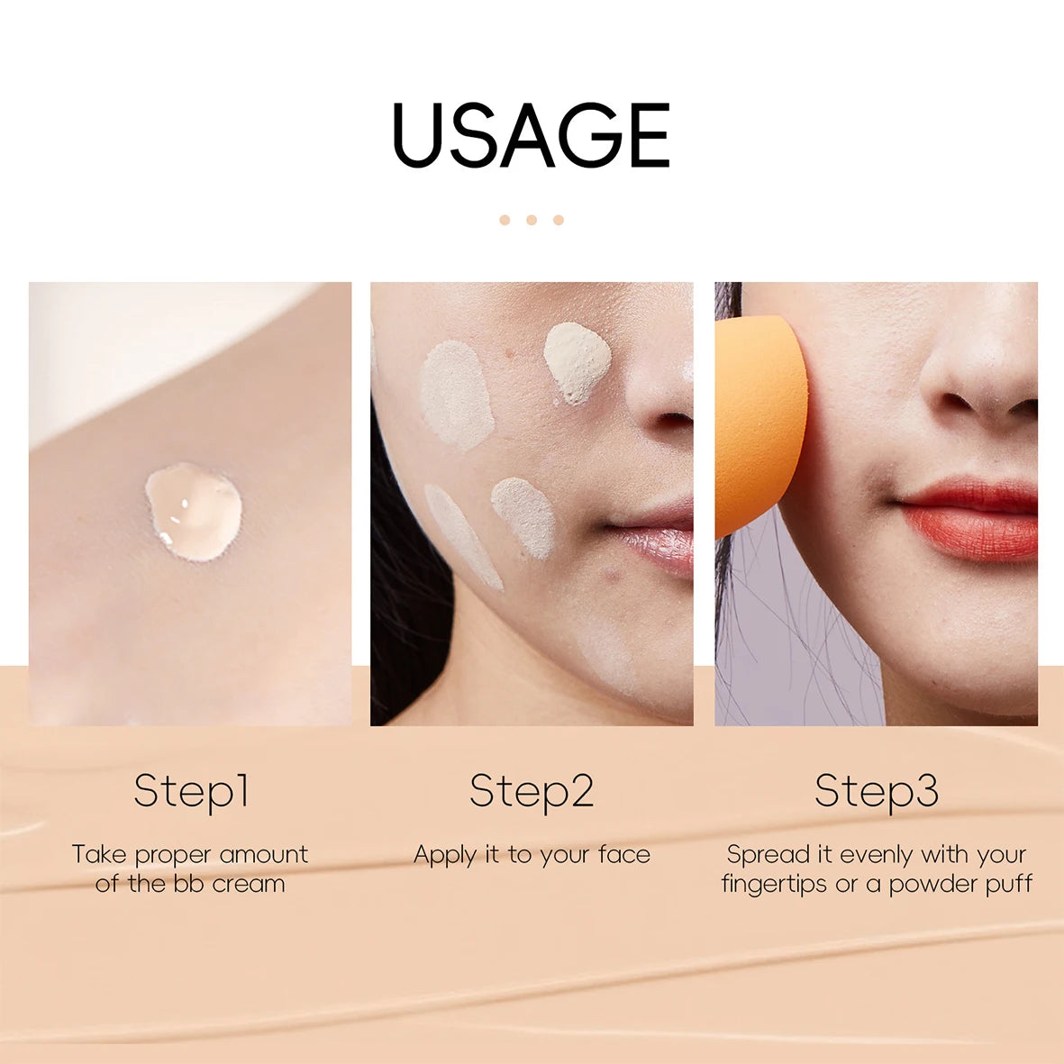 6-color optional concealer BB cream 30ml natural facial concealer primer liquid foundation Vue