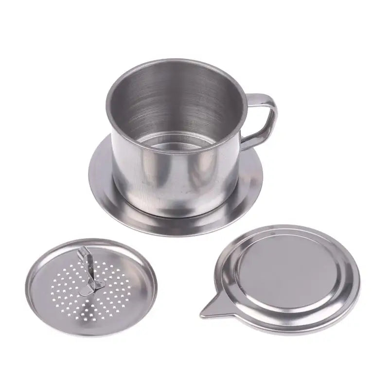 1PC Stainless Steel Vietnamese Coffee Dripper Portable Coffee Filter Infuse Cup Drip Strainer Kitchen Tools Vue 4
