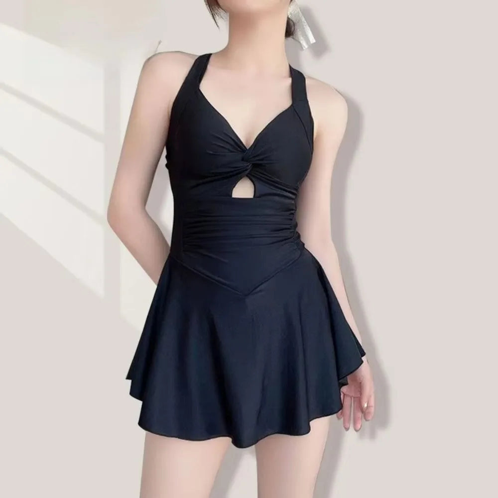 High Waist Women Beach Wear Swim Skirt Swim Suit Waterproof Beach Swimwear Sun Protection Pretty Summer Beach Dress Surfing Vue Black S