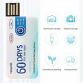 ABKW-10X Tempu05 Temperature Data Logger 60 Days Disposable Temperature Analyzer PDF USB Vue As shown NONE
