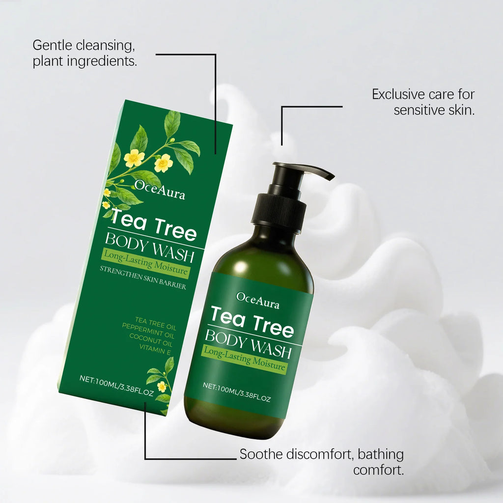 Tea Tree Refreshing Body Wash - Hydrates and Nourishes, Cools and Moisturizes, Creates Rich Lather, Ideal for Daily Cleansing Vue