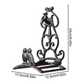 Iron Bird Design Vintage Wall Mount Water Hose Holder Rack for Indoor Courtyard Garden Patio Deck Fence House Vue A