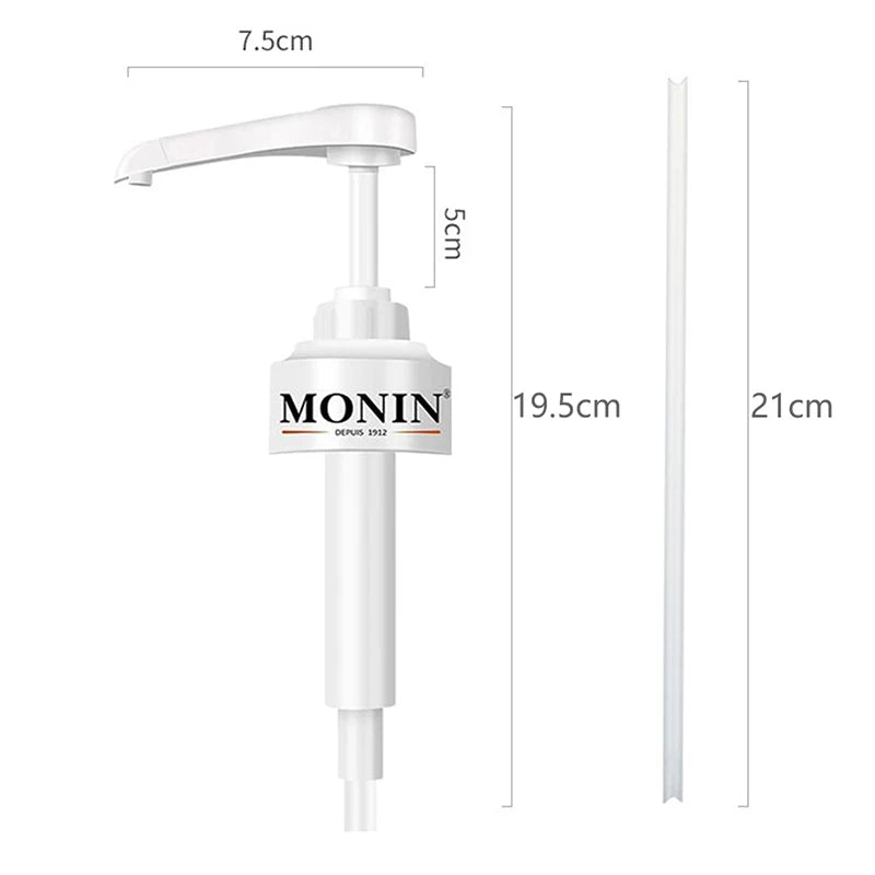 1L Coffee Syrup Dispenser Pump Black 10ml Liquid Pump for Juice Syrup Bottle Vue White