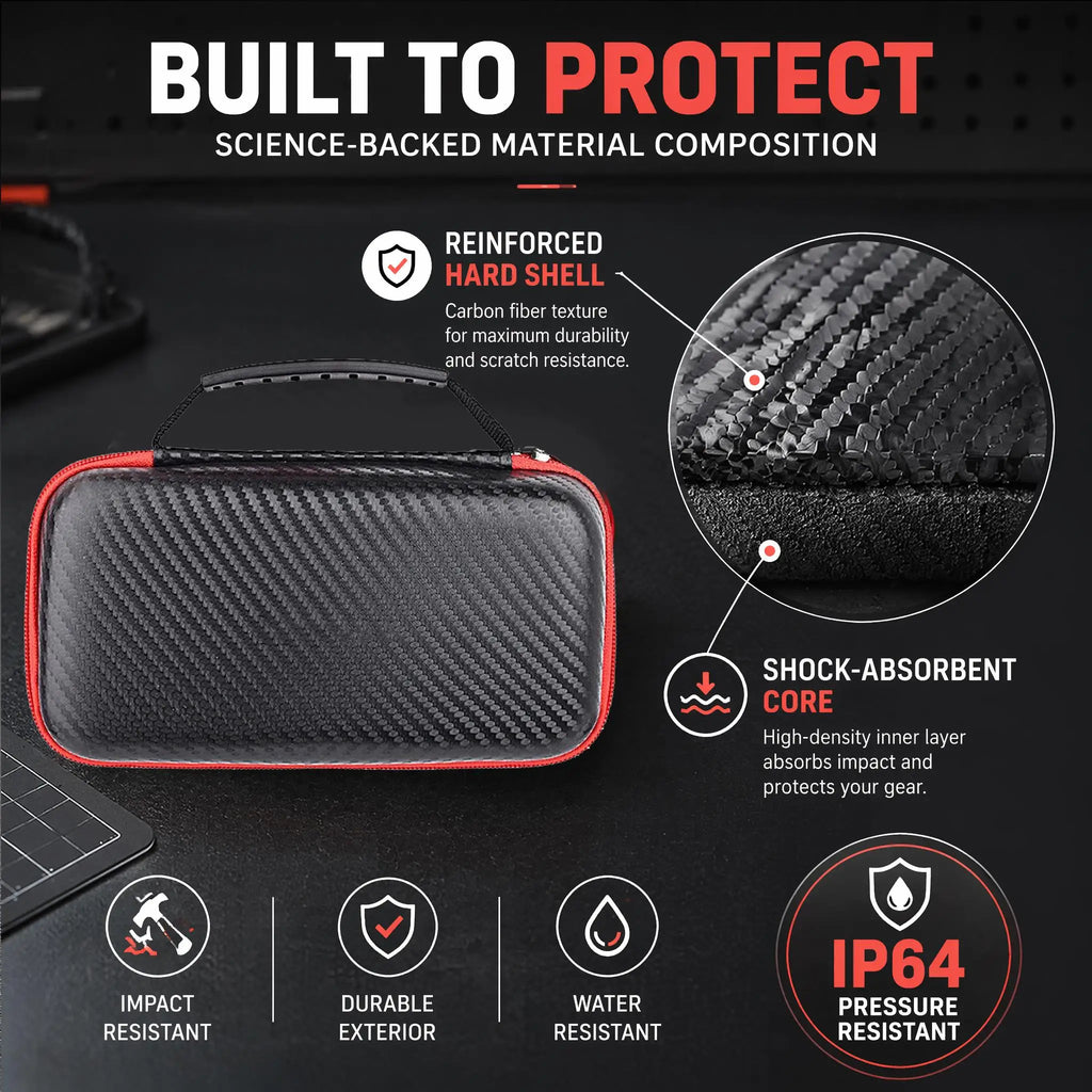 EVA Hard Shell Carry Case Electronic Organizer Bag Shockproof Storage Pouch for Cable Charger Power Bank Headphones Small Tools Vue