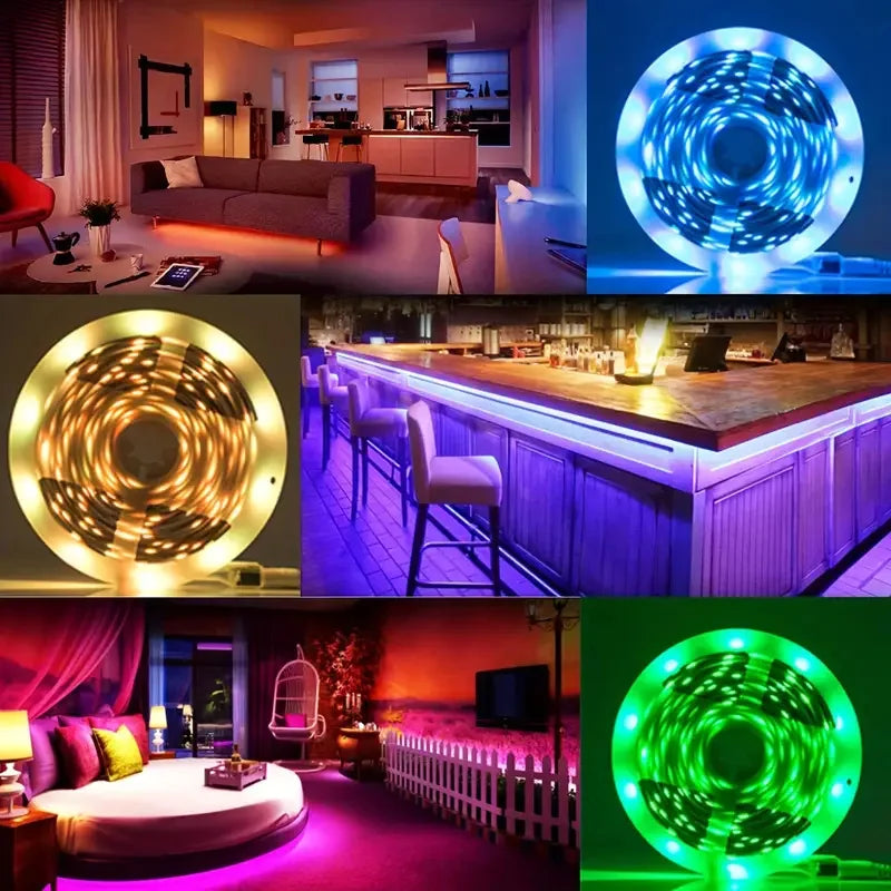 RGB LED Strip Light SMD 5050 with USB Remote And APP Control Flexible Tape Diode Ribbon for TV Backlight Living Room Bedroom Vue
