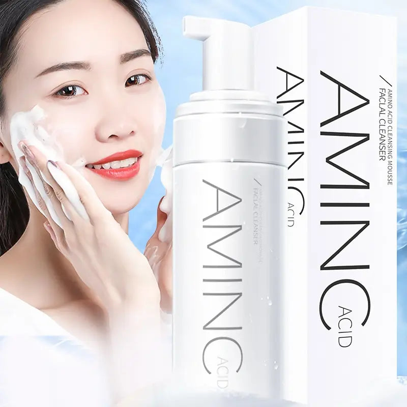 Amino Acid Cleansing Mousse Moisturizing Oil Control Deep Cleaning Mites Removal Acne Facial Cleanser Foam Skin Brightening Vue