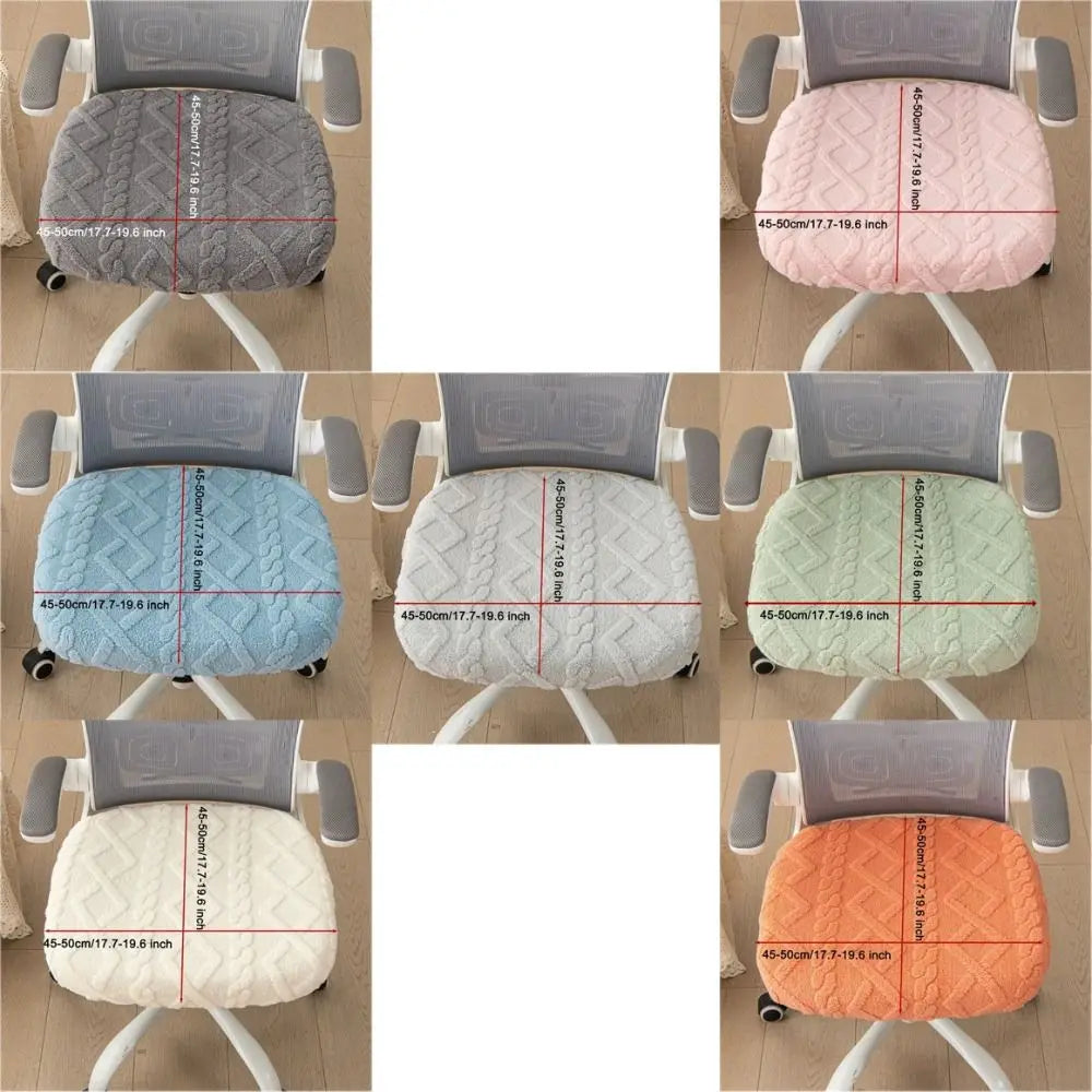 Soft Thickened Elastic Jacquard Chair Covers Anti-Slip Stretch Computer Chair Seat Dust-proof Removable Chair Slipcovers Kitchen Vue