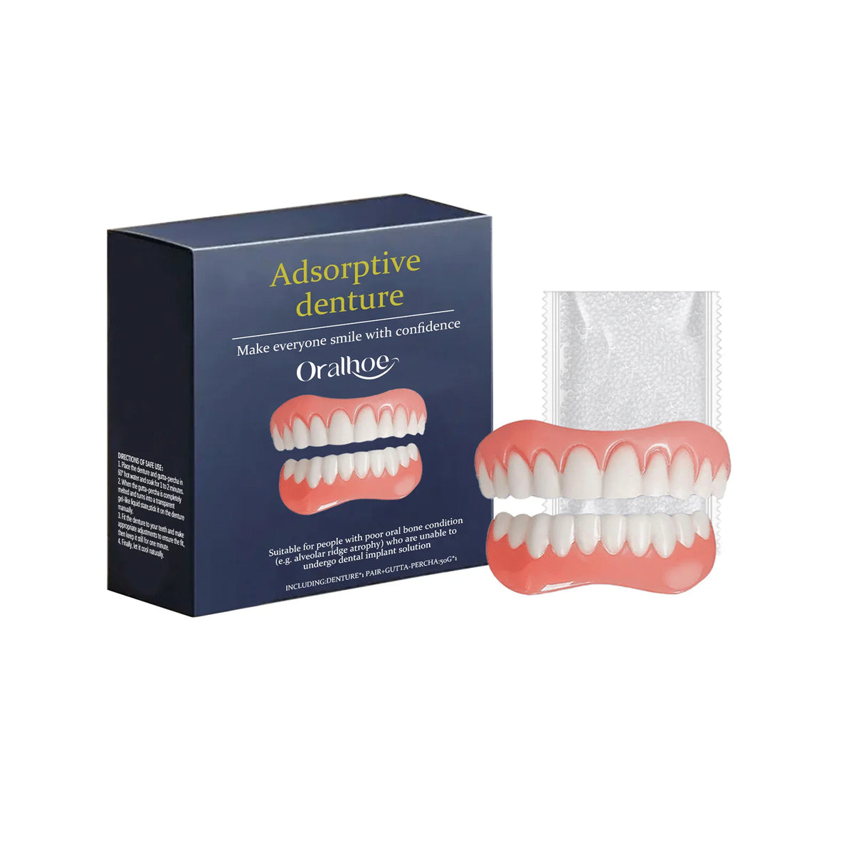 Denture Decoration Set - Daily Decoration for Oral Cavity & Teeth, Comfortable Fit for Dentures, Reveals Natural Smile Vue 1set