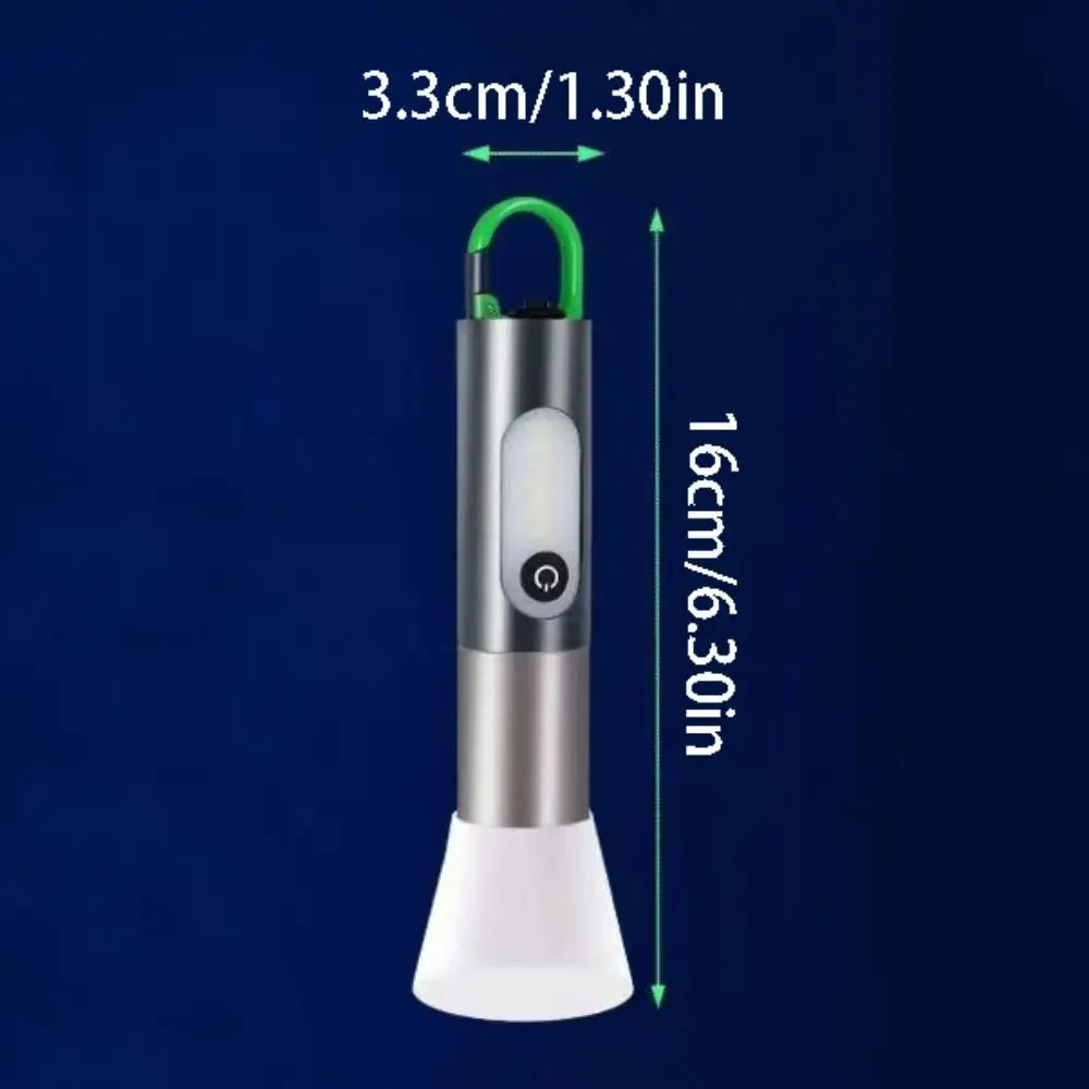 4 Gears LED Keychain Flashlight Waterproof Zoomable LED Torch Lamp Portable with Lampshade Mini Keychain Light Repair Work Vue