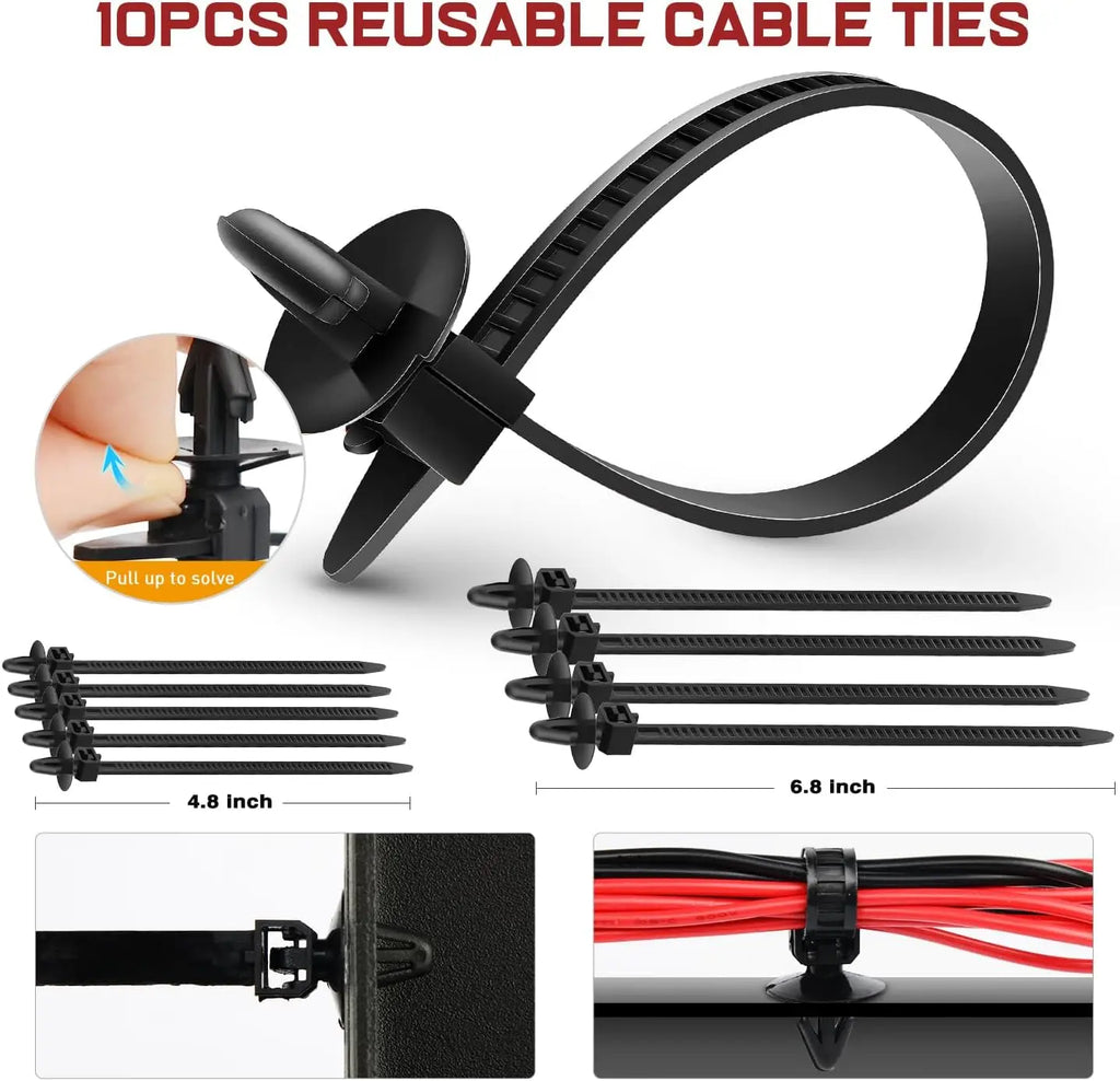 Nilight 855Pcs/1045pcs Car Push Retainer Clips Auto Fasteners Kit Included 16 Sizes Nylon Bumper Fender Rivets Door Trim Panel Clips with 5 Fasteners Remover 10 Cable Ties for Toyota GM Ford Honda Chevy Vue