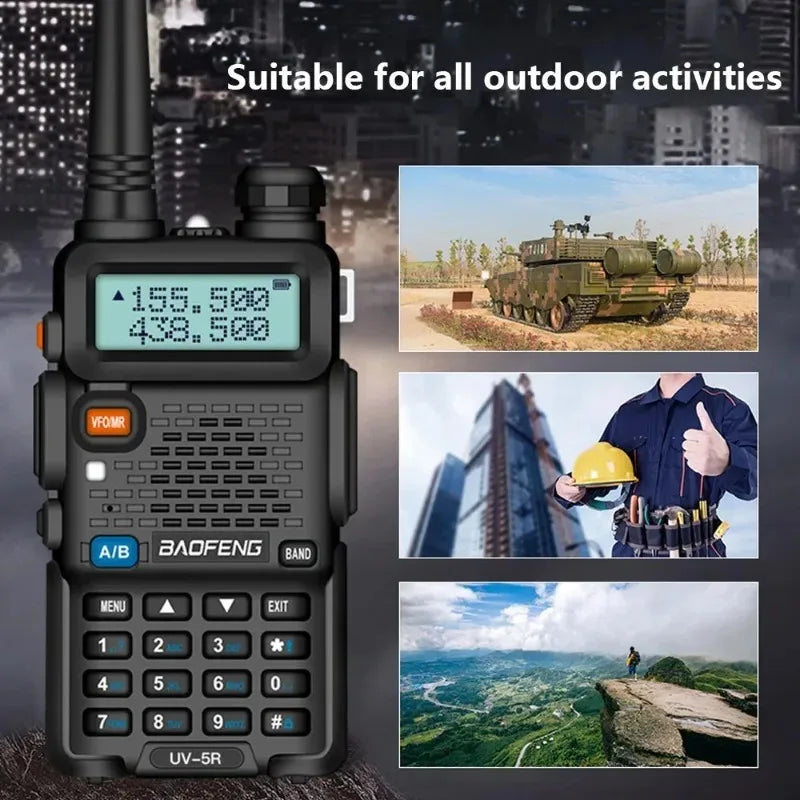 Baofeng UV-5R Radio Ham Radio Handheld UV5R Long Range Dual Band Rechargeable Two Way Radio Walkie Talkies for Hunting Camping Vue