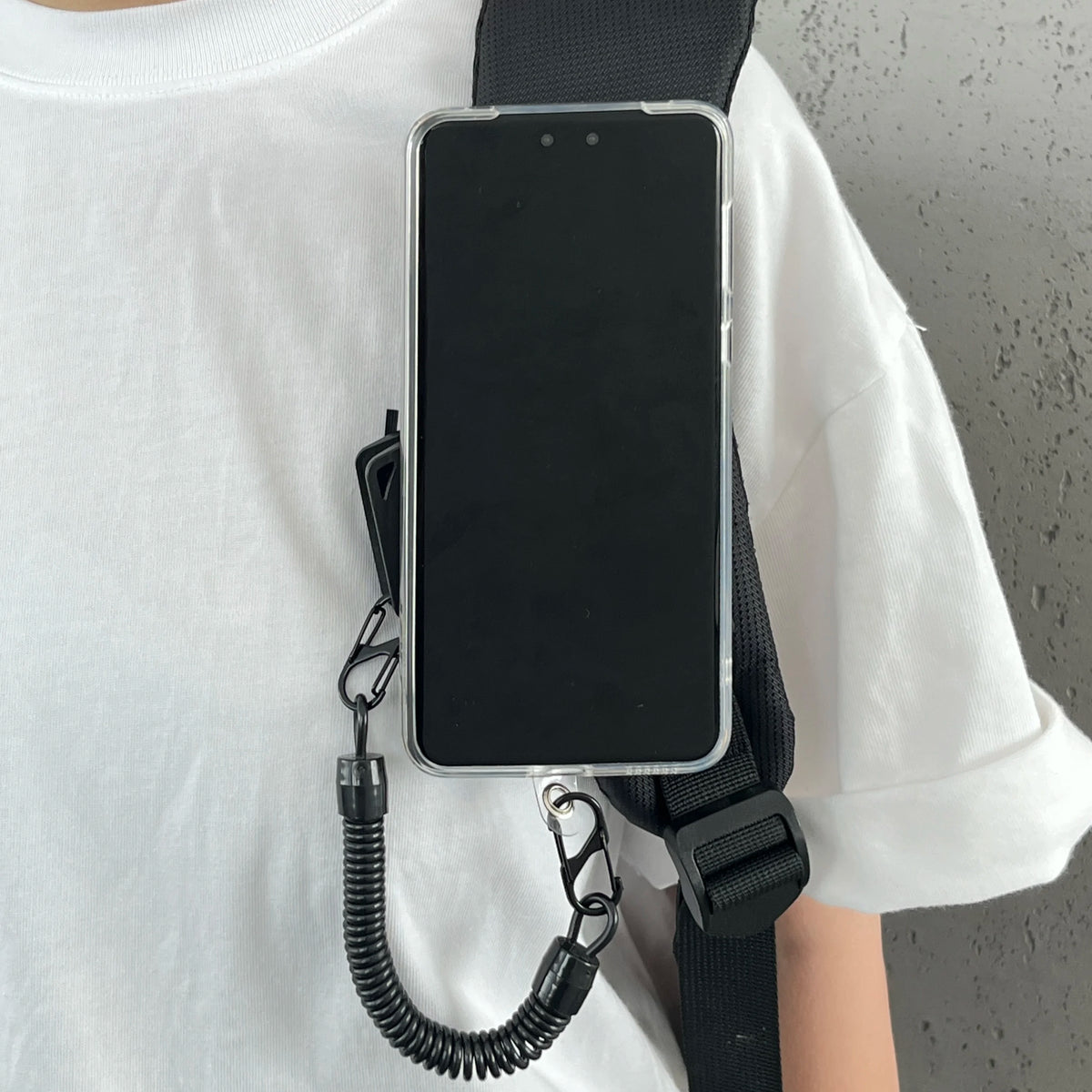 Free Hands Magnetic Belt Clip Holder Mobile Phone Holder Backpack Clip Metal Hook Spring Rope For Magsafe iPhone Accessories Vue