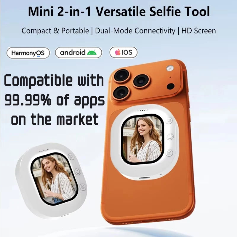 T30 Selfie Magnetic Phone Vlog Selfie Monitor Mobile Screen Organizer Outdoor Bluetooth Selfies Vlog Live Selfie Screen Vue