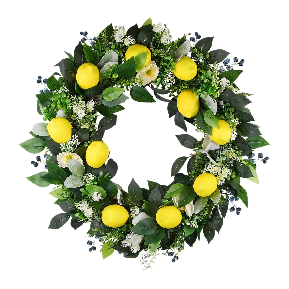 Front Door Artificial Spring Wreaths Lemon Wreath Front Door Handmade Spring Hanging Decorative Garland And Sh Elegant Vue