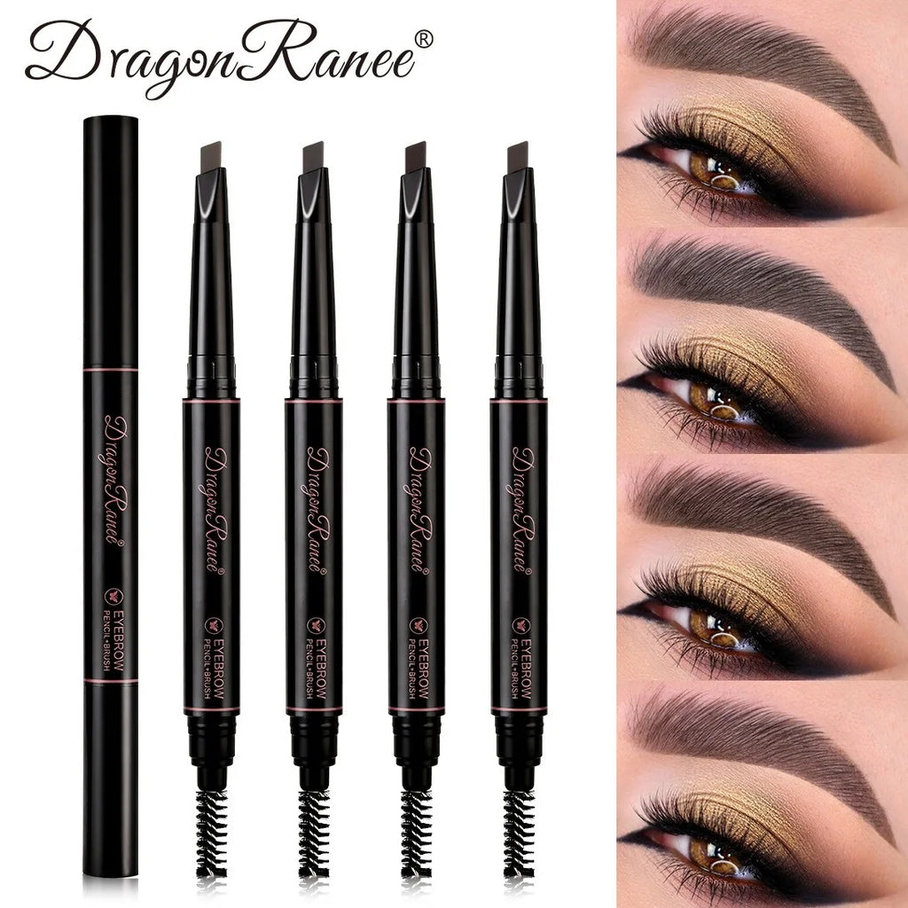 Double-Headed Eye Brow Tint Cosmetics Natural Long Lasting Paint Eyebrow Waterproof Black Brown Eyebrow Pencil Makeup Cosmetics Vue