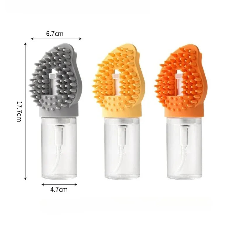 ABKW-Pet Supplies Dog Cat Bath Comb 2-In-1 Massage Brush With Fur Removal For Cats Dog Brush Cleaning Tool Vue