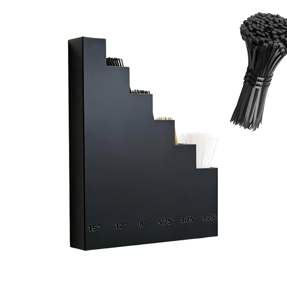 Heavy Duty Zip Tie Storage Rack, Space Saving Wall Mount Organizer for Garage Shed, Universal Tie Holder for Utility Room Drawer Vue