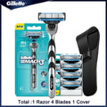 Genuine Gillette Mach 3 Manual Shaver For Men 3-Layers Blades Men's Razor Beard Shaving Hair Removal MACH 3 Shaver Razor Vue 4 Blades Cover