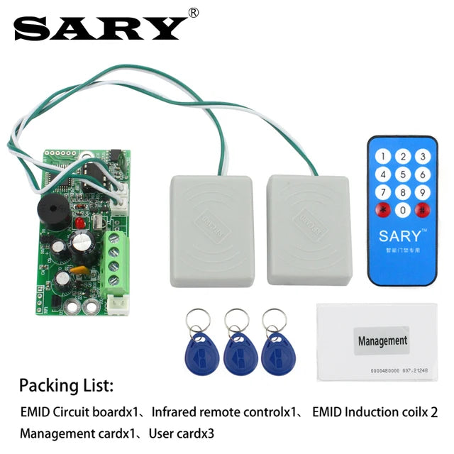 RFID embedded induction control board electric lock control module EMID 125KHz label card access control controller DC12V output Vue double coil