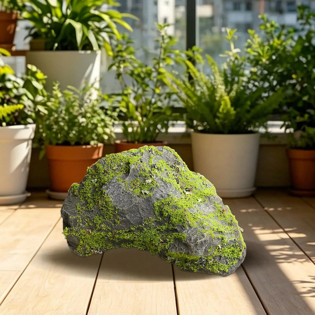 5 styles Artificial Moss Boulders, Faux Rock Decor for Garden Aquarium Terrarium, Fake Stone Landscape for Outdoor Yard Pond Vue
