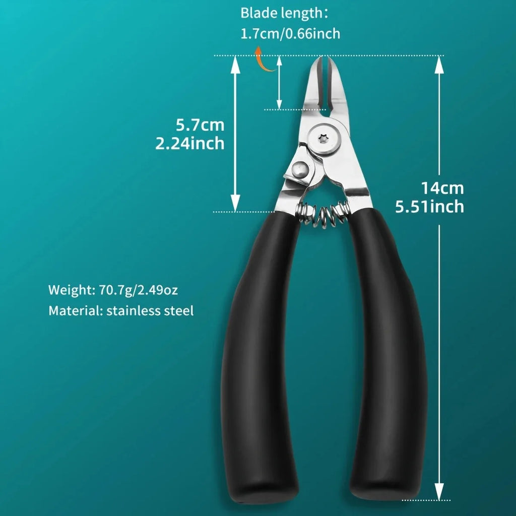 Stainless Steel Modern Concave Edge Toenail Clippers - Sharp, Curved Blade For Thick Nails, Ingrown Nail Precision Trimming, Uns Vue