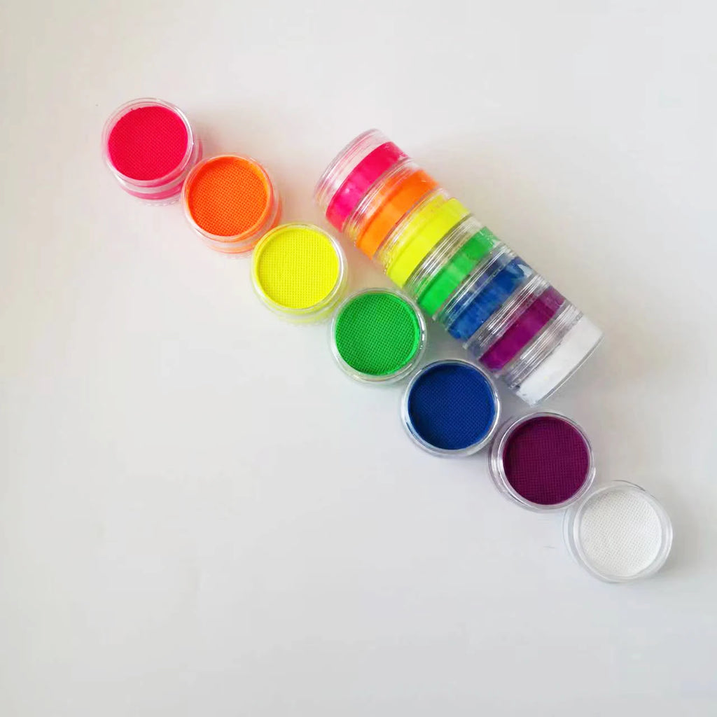 10g Face Paint Water-Based Eyeliner Split Rainbow Cake Tower Body Painting Supplies Washable Dual Colors Activated Eyeliner Vue uv 7 China Mainland
