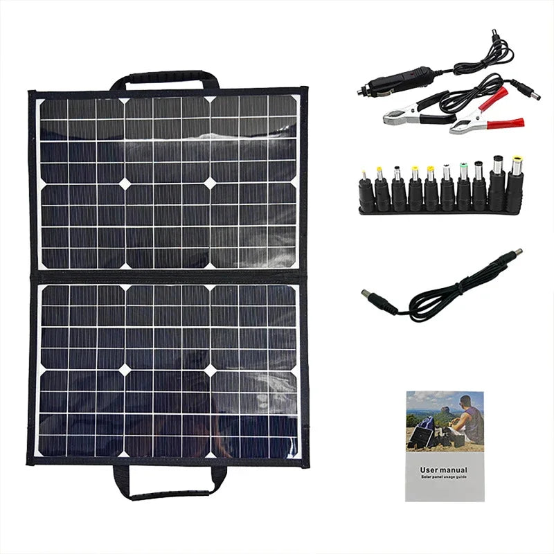1000W Foldable Solar Panel Kit Complete Portable Solar Power Station 18V Generator Charger for Car Boat Caravan Camping Outdoor Vue only solar panel