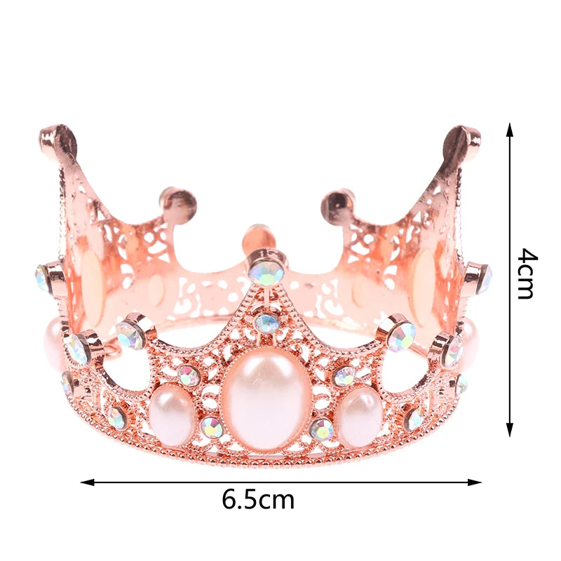 Mini Metal Crown Model Toys Ornaments Decorating Cotton Doll Retro Crown Headwear For Baby Doll Dress Fashion Doll Accessories Vue