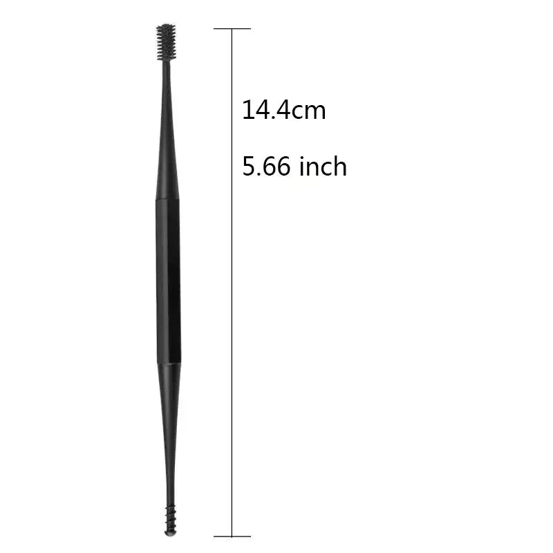 Double Soft Silicone Head Rotary Screw Earpick Reusable Ear Picking Tool Massage Cleaner Earwax Removal Ear Scoop Rod Home Use Vue