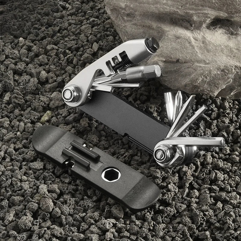 Portable Tire Repair Tool, Bicycle Wrench Removal Set, Multi-functional Mountain Bike Repair Combination Tool Vue