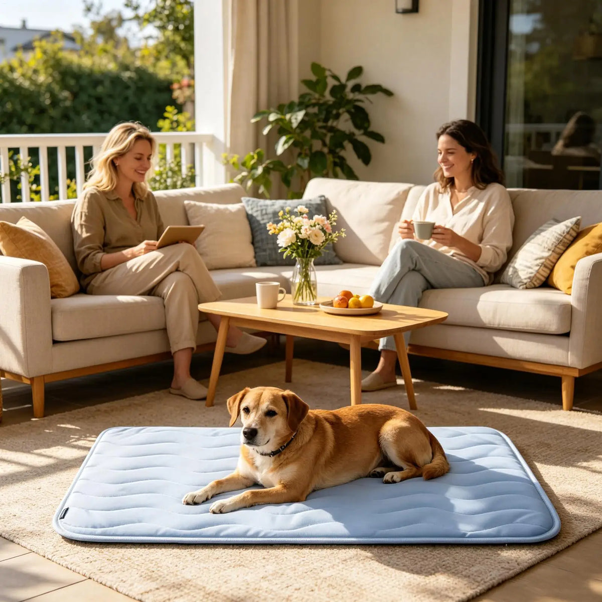 Breathable Washable Non-Slip Pet Cooling Mat, Summer Sleeping Pad for Cat Dog Puppy, Portable Floor Bed for Car Travel Crate Vue