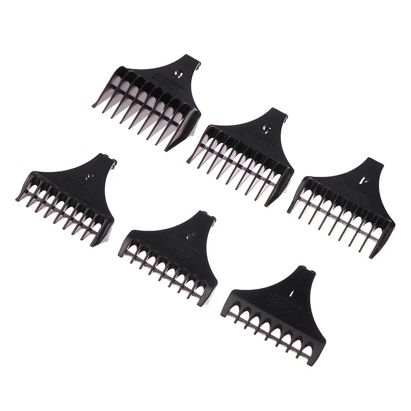 6Pcs/set Professional Hair Trimmer Limit Comb Universal Guards For T9 1.5/3/4.5/6/9/12 Mm Hairdresser Hair Cutting Guide Barber Vue