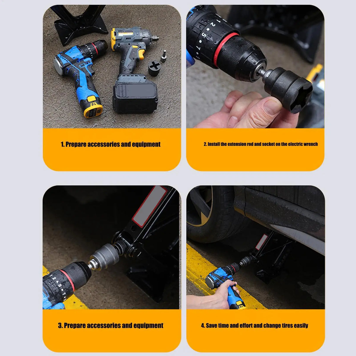 Heavy-Duty Car Jack Socket Converter Rust-Resistant Scissor Jack Adapter Durable Attachment Tool Portable Automotive Accessories Vue