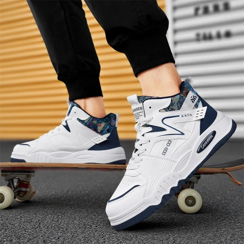 Men's High Top Skate Shoes – Thick Sole Casual Sneakers High Top Sneakers Vue