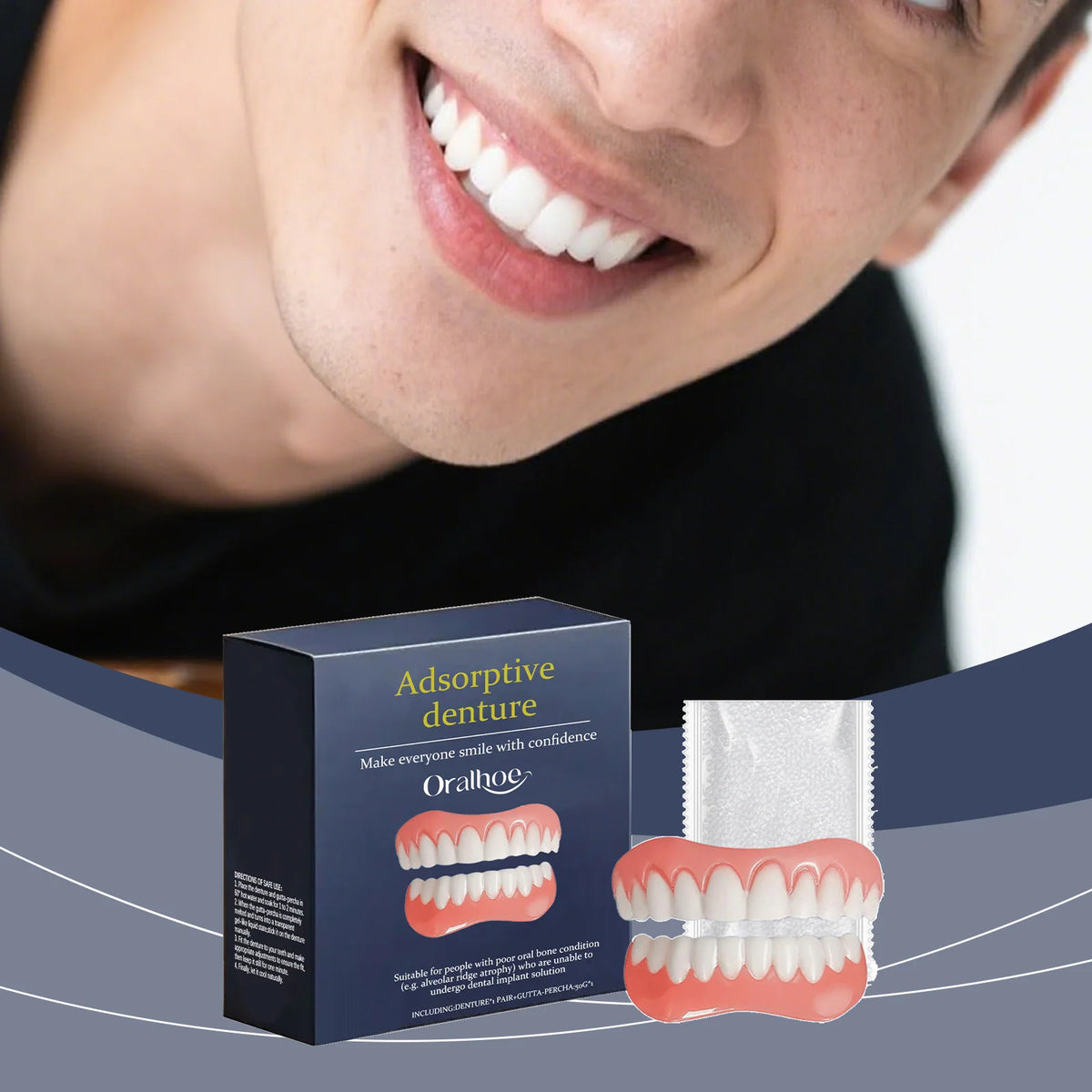 Denture Decoration Set - Daily Decoration for Oral Cavity & Teeth, Comfortable Fit for Dentures, Reveals Natural Smile Vue