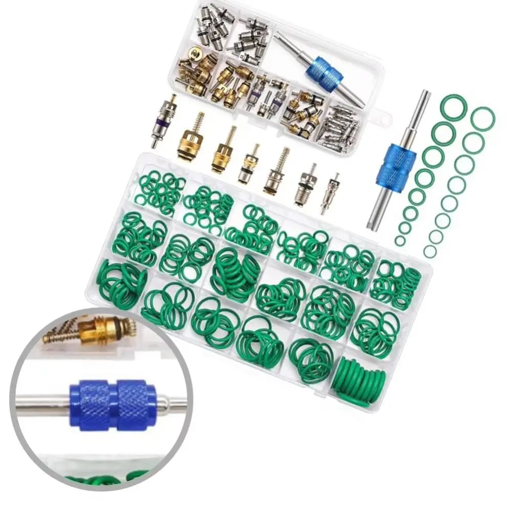 310/372PCS Assortment Set Air Conditioning O Ring Kit Rubber Accessories Maintenance O-Type Sealing Rubber Ring Durable Vue