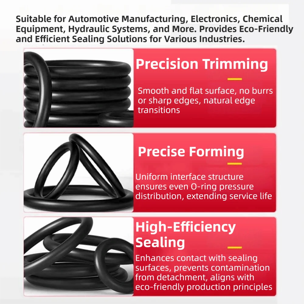 1500Pcs 24 Sizes Rubber O-Rings Gasket Sealing Oil Resistance Black O-Ring Seals Assortment Kit Elastic with Storage Box Vue
