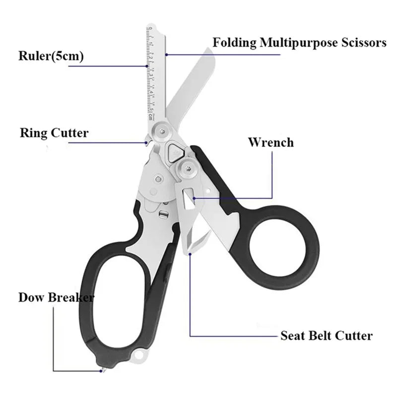 Multifunction Scissors Raptors First Aid Expert Tactical Folding Scissors Outdoor Survival Tool Combination Tools Vue