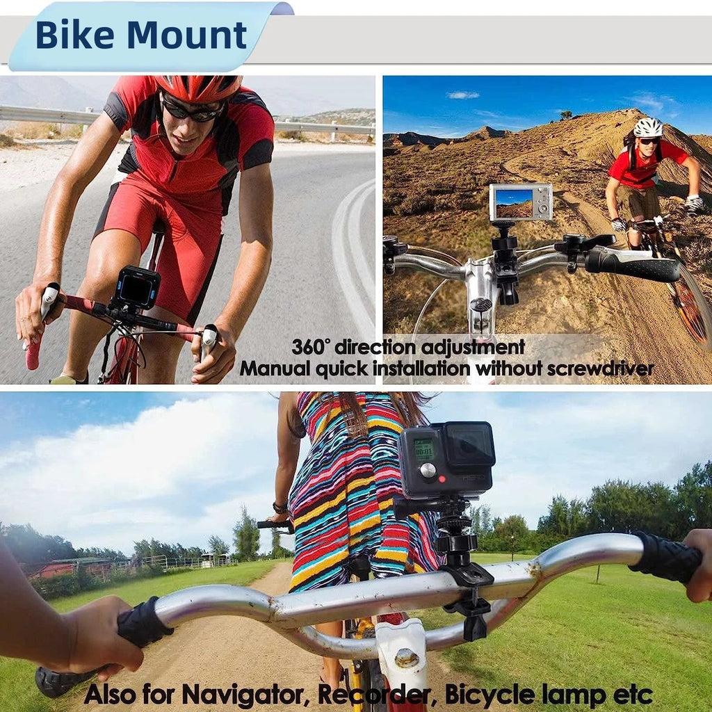 Bicycle Mobile Phone Holder Suitable For Gopro Camera Accessories O Ring Screw Head Motorcycle Riding Fixed Bracket Adapter Vue