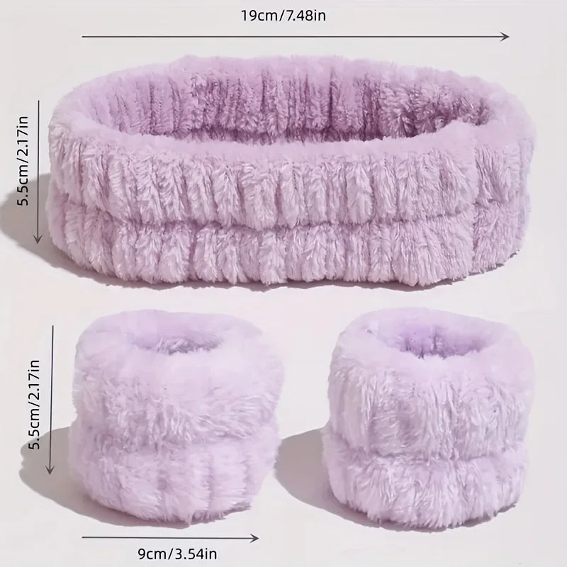 vvocci Towel Wristbands Washband Scrunchies Headband Wrist Cuffs For Women Girls For Washing Face, Hair Headband Face Wash Vue