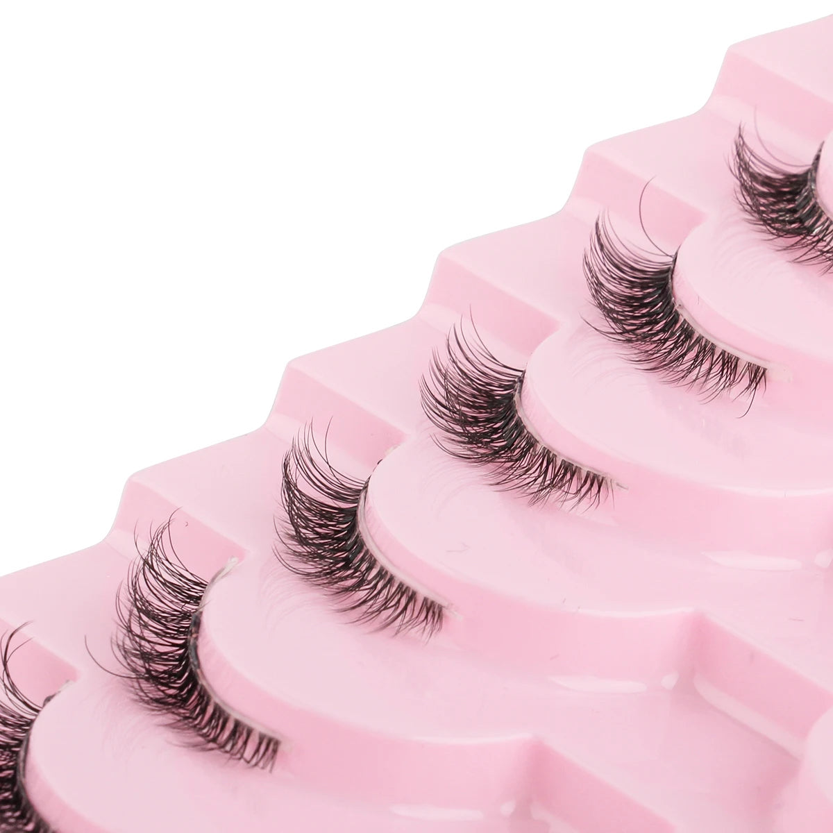 Wholesale 10 Pairs Faux Mink Eyelashes Handmade False Eyelashes Natural Nude Makeup Natural short Messy Eye 3D Curly Eyelashes Vue