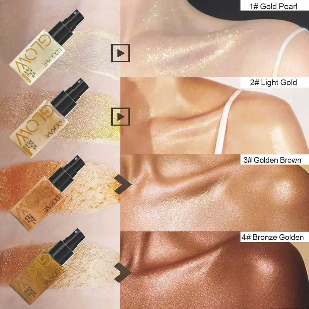 Diamond Liquid Highlight Waterproof High Gloss Glitter Body Bronzer Highlight Long-lasting Wear Face Contour Illuminator Makeup Vue