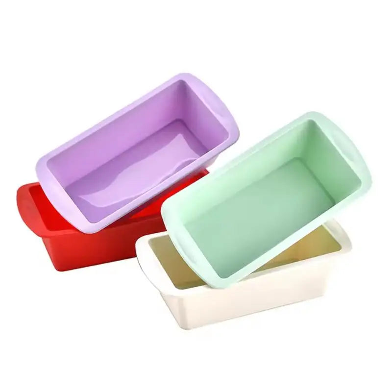1 Rectangular Silicone Mold Candy Toast Mould Easter Bread DIY Vue 4Pcs Mix