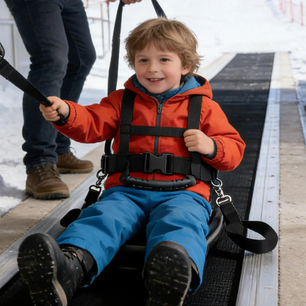 Child Ski Harness Anti-Fall Safe Training Leash Snowboarding Traction Speed Control Ski Leash Trainer for Friends Beginners Vue