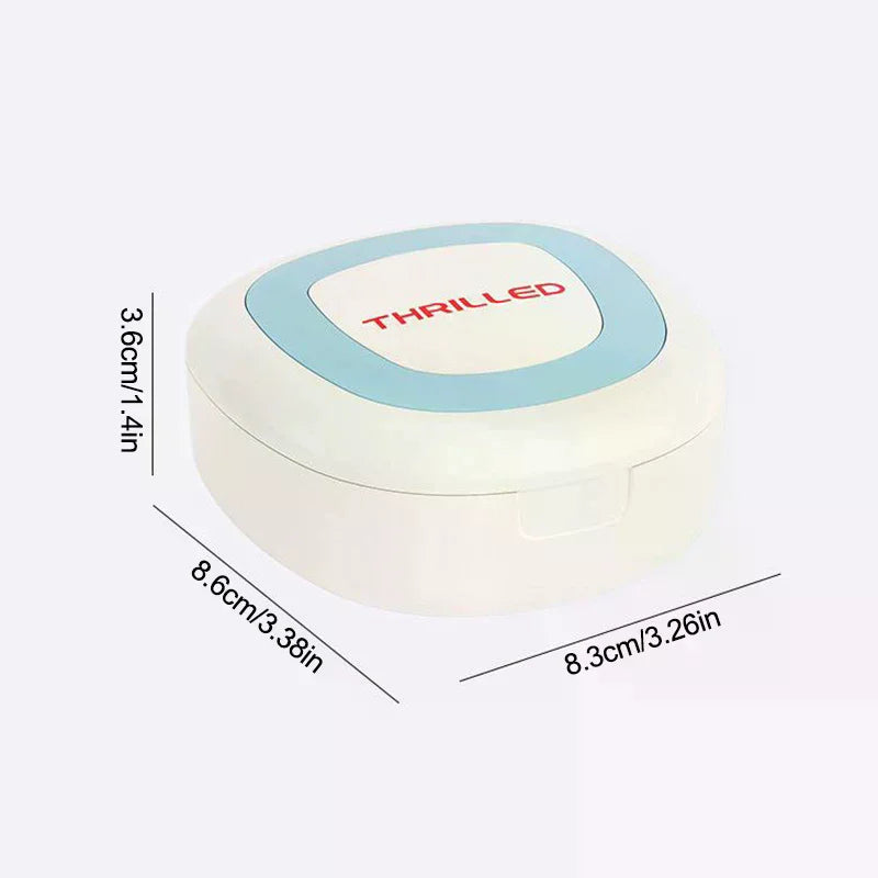 1 Pcs Braces Case With Mirror Dental Retainer Box Case Magnetic Aligner Mouth Guard Container For Teeth Travel False Denture Box Vue