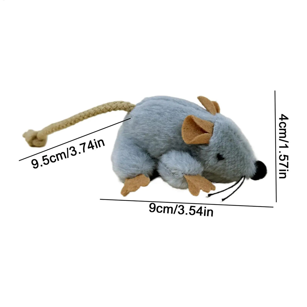 9x9x4cm Cat Toy Mouse, Compact Interactive Kitten Play Toy, Cute Moving Mouse for Indoor Outdoor Home, Pet Party Gift Vue