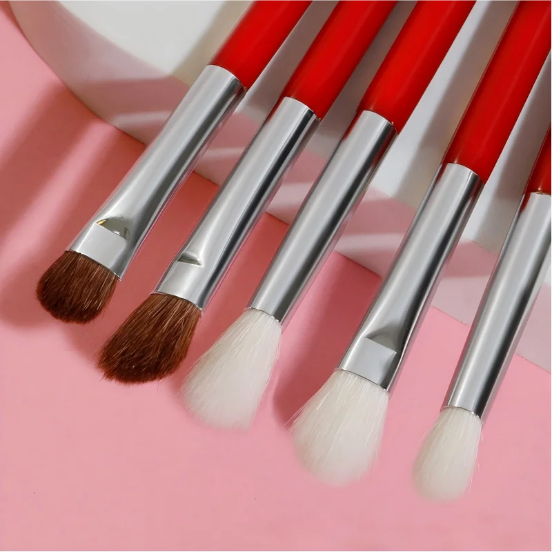 Red Makeup brushes set Private Label 30pcs Make up Brush Professional Natural-Synthetic Foundation Powder Blending Eyeshadow Vue