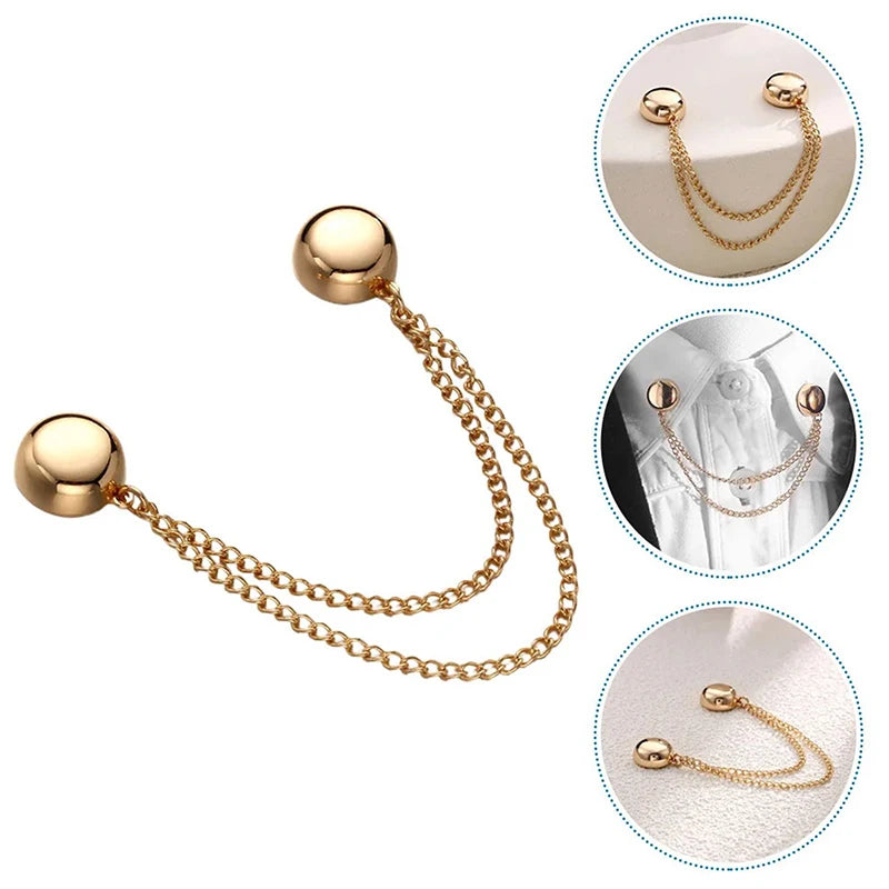 Magnetic Adjustable Trouser Legs Clips For Pants Pin Retractable Fixed Leg Pants Loose Button For Jeans Cardigan Vue