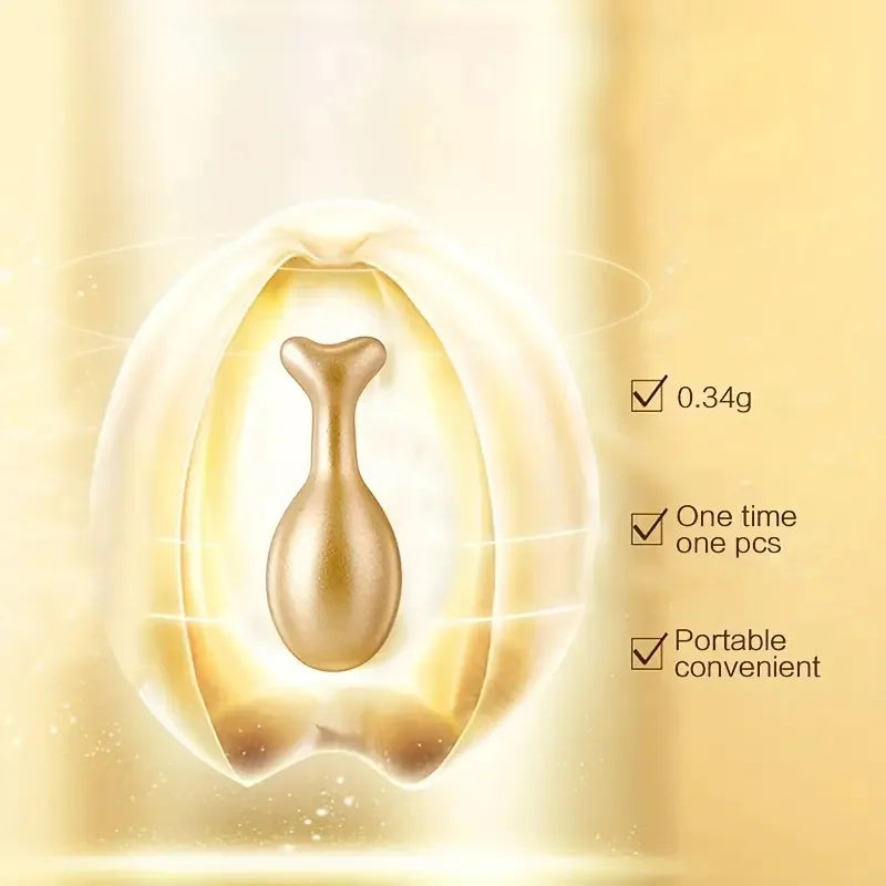 90 Capsules - Placenta and Hyaluronic Acid Essence Capsules - Deeply Nourishes and Moisturizes the Skin, Revealing Youthful Skin, Suitable for Locking in Moisture on the Face and Neck - Easy to Carry, Use Anytime, Anywhere, P Vue