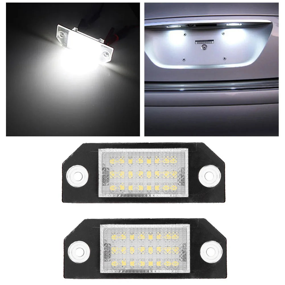 24 LED Beads License Plate LED Light Lamp for C MAX Focus MK2 License Lamp for C MAX Vue